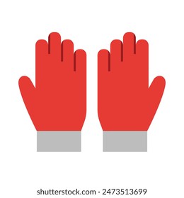 Goalkeeper Glove Vector Flat Icon design