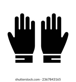 Goalkeeper Glove Vector Glyph Icon For Personal And Commercial Use.
