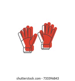 Goalkeeper gloves icon. Doodle illustration of Goalkeeper gloves vector icon for web isolated on white background