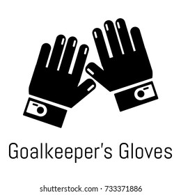 Goalkeeper gloves icon. Simple illustration of goalkeeper gloves vector icon for web