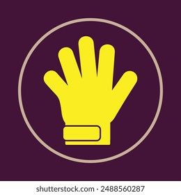 Goalkeeper gloves supportive trendy icon attractive abstract vector illustration artwork design