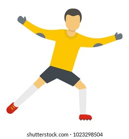 Goalkeeper icon. Flat illustration of goalkeeper vector icon for web