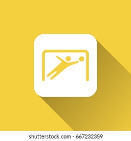 goalkeeper icon with long shadow