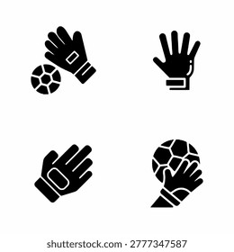 Goalkeeper Icon Set Collection for Soccer and Football Sports Design