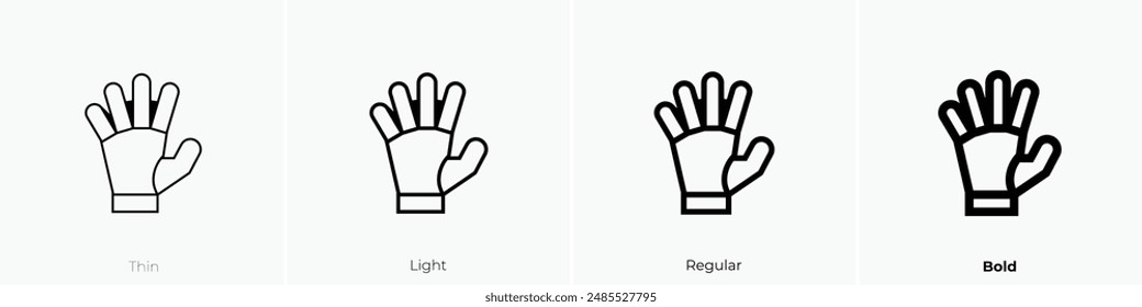 goalkeeper icon. Thin, Light Regular And Bold style design isolated on white background