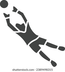 Goalkeeper icon vector image. Suitable for mobile application web application and print media.