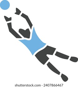 Goalkeeper icon vector image. Suitable for mobile application web application and print media.