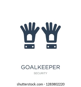 goalkeeper icon vector on white background, goalkeeper trendy filled icons from Security collection, goalkeeper vector illustration