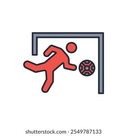 Goalkeeper icon. vector.Editable stroke.linear style sign for use web design,logo.Symbol illustration.