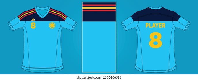 camiseta de fútbol, camiseta nacional con patrón jersey