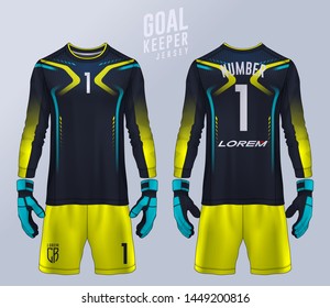 Goalkeeper Jerseytshirt Sport Design Template Long Stock Vector Royalty Free 1449200816
