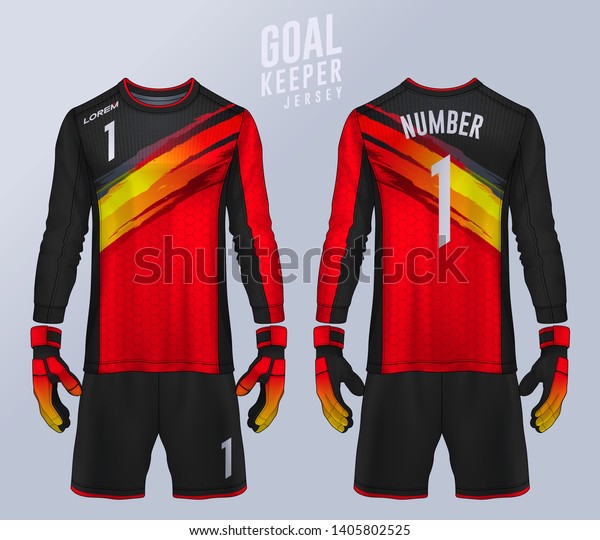 Download Goalkeeper Jerseytshirt Sport Design Template Long Stock Vector Royalty Free 1405802525