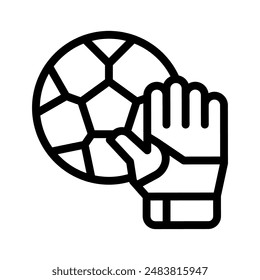 goalkeeper line icon illustration vector graphic. Simple element illustration vector graphic, suitable for app, websites, and presentations isolated on white background