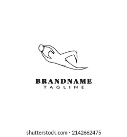 goalkeeper logo cartoon icon modern vector illustration