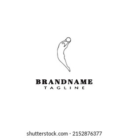 goalkeeper logo cartoon icon modern vector illustration
