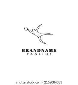 goalkeeper logo cartoon icon modern vector illustration