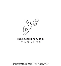 goalkeeper logo cartoon icon modern vector illustration