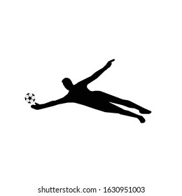 Goalkeeper logo icon vector illustration.