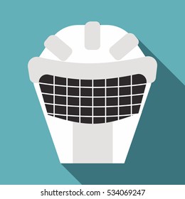 Goalkeeper mask icon. Flat illustration of goalkeeper mask vector icon for web design