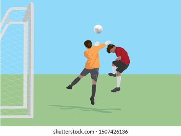 Goalkeeper on illustration graphic vector