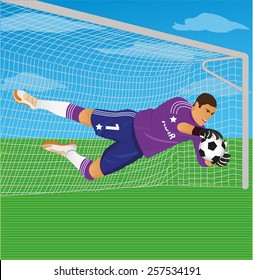 Goalkeeper stadium vector