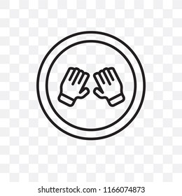 Goalkeeper vector icon isolated on transparent background, Goalkeeper logo concept