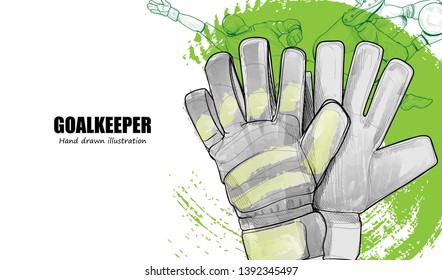 goalkeeper vector illustration. soccer concept. sport background design.