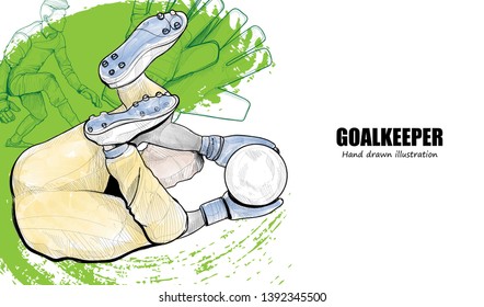 goalkeeper vector illustration. soccer concept. sport background design.