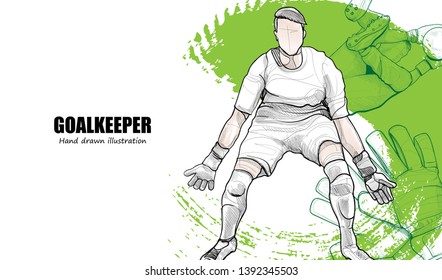 goalkeeper vector illustration. soccer concept. sport background design.