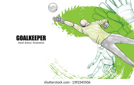 goalkeeper vector illustration. soccer concept. sport background design.