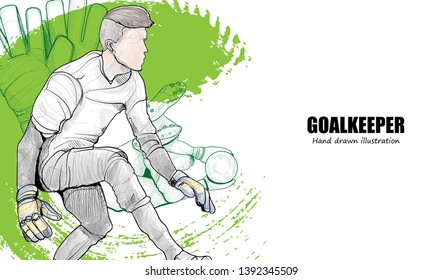 goalkeeper vector illustration. soccer concept. sport background design.