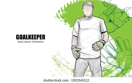 goalkeeper vector illustration. soccer concept. sport background design.