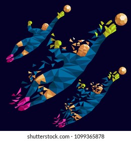 goalkeeper vector illustration soccer football player low-poly style concept argentina kits uniform colour 