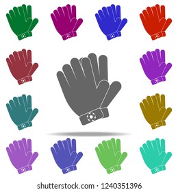 Goalkeeper's Gloves icon. Elements of Football in multi color style icons. Simple icon for websites, web design, mobile app, info graphics