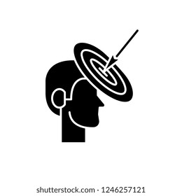 Goalkeeping black icon, vector sign on isolated background. Goalkeeping concept symbol, illustration 