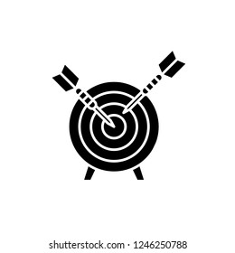 Goalkeeping system black icon, vector sign on isolated background. Goalkeeping system concept symbol, illustration 