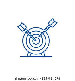 Goalkeeping system line icon concept. Goalkeeping system flat  vector symbol, sign, outline illustration.