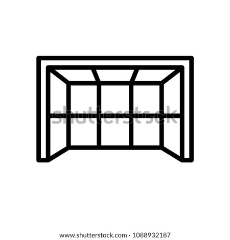 goalpost icon. simple illustration outline style sport symbol.