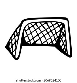 goalpost of sport hand drawn illustration