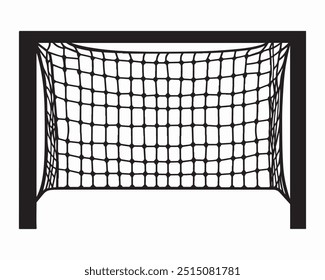 Goalposts silhouette vector illustration on white background