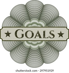 Goals abstract rosette