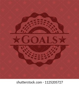 Goals badge with red background