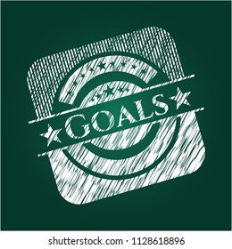 Goals chalk emblem