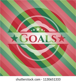 Goals christmas style badge..