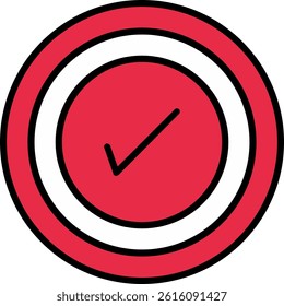 Goals Completion Line Vector Icon Design