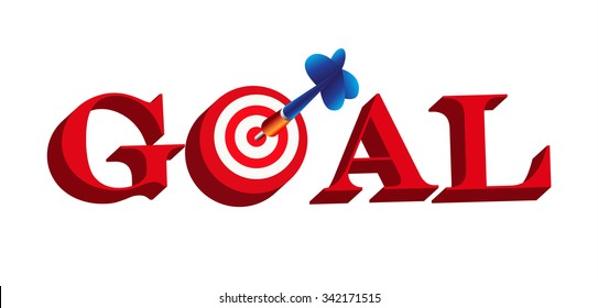 goals concept vector, illustration, goals icon
