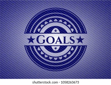 Goals denim background