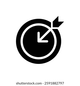Goals Glyph Icon. Goals Icon