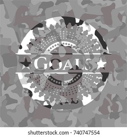 Goals grey camouflage emblem