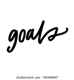 Goals in hand lettering